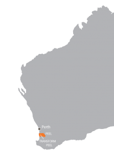Map of Western Australia Showing Peel Region