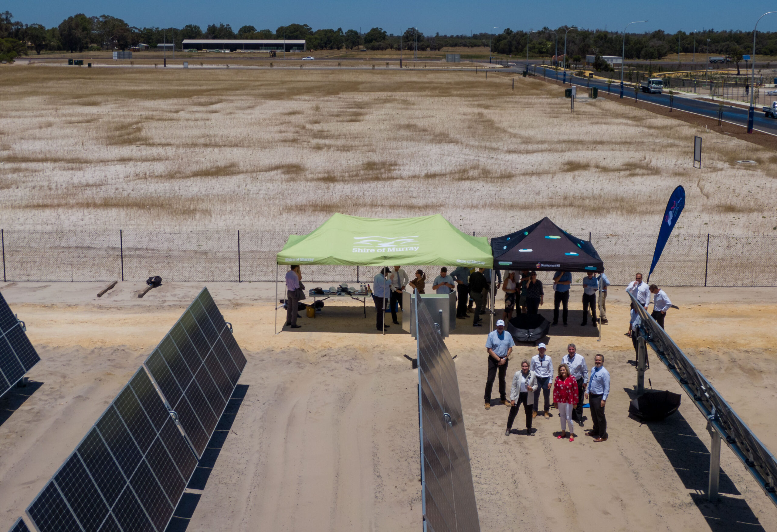 Peel Business Park microgrid drone image